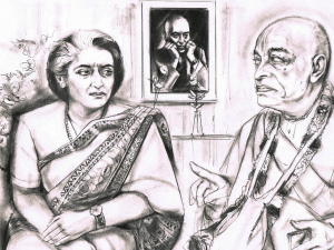 Pencil portrait of Indira gandhi Drawing by Shivkumar Menon | Saatchi Art